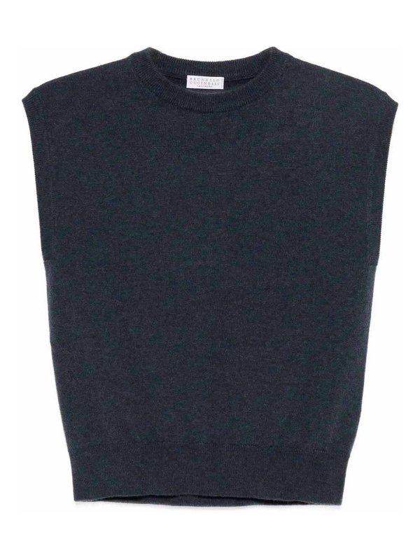 BRUNELLO CUCINELLI: Chalecos - Chaleco - Azul