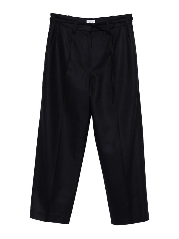 BRUNELLO CUCINELLI: Pantalons casual - Pantalons Décontractés - Bleu