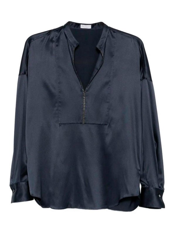 BRUNELLO CUCINELLI: Blouses - Blouse - Bleu