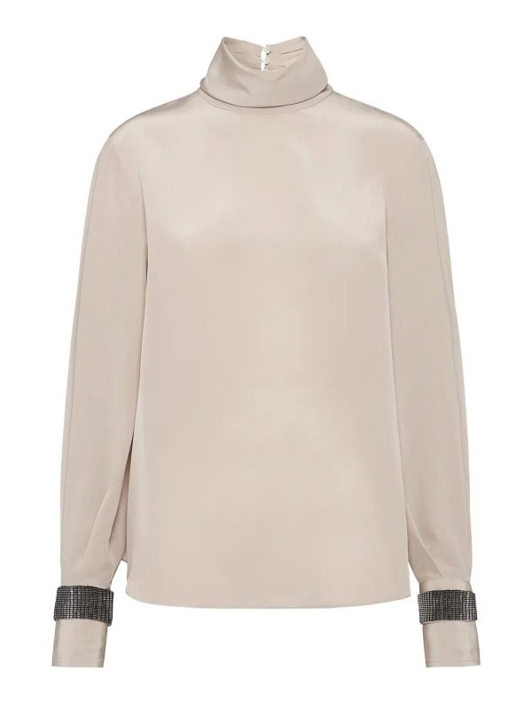 BRUNELLO CUCINELLI: ブラウス - ブラウス - ベージュ