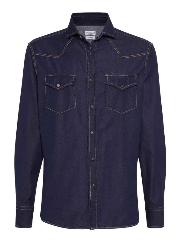 BRUNELLO CUCINELLI: shirts - Denim Shirt