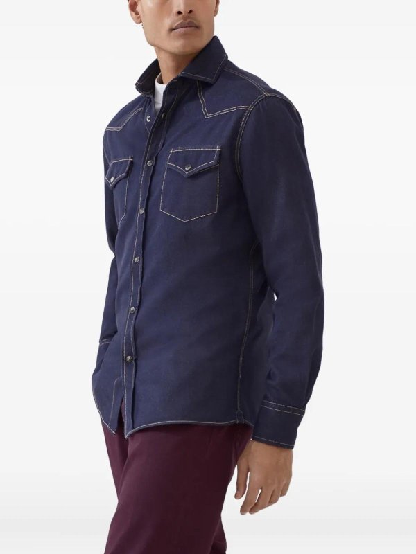 Denim Shirt shop online: BRUNELLO CUCINELLI