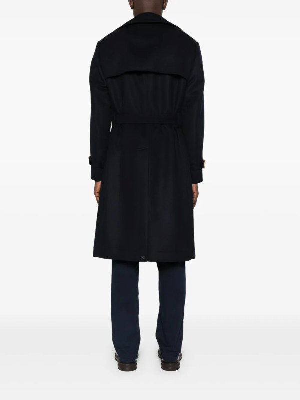 トレンチコート - ブルー shop online: BRUNELLO CUCINELLI