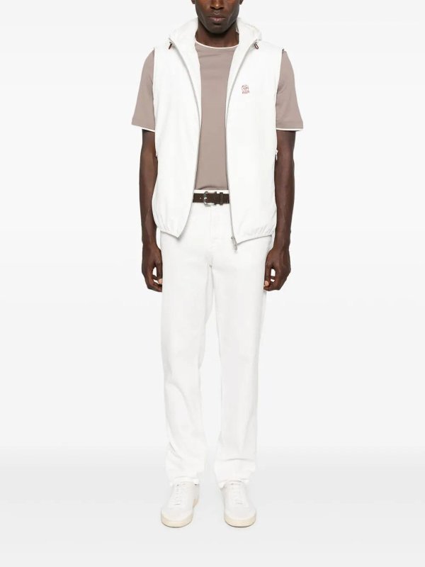 BRUNELLO CUCINELLI: Chaquetas y Chaquetones acolchados online - Chaqueta Alcochada - Crema