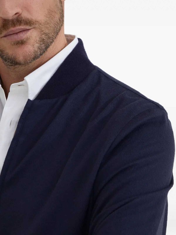 ボンバージャケット - ブルー shop online: BRUNELLO CUCINELLI