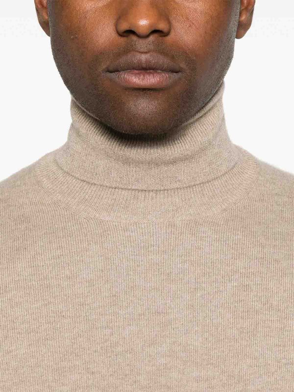 タートルネック/ポロネック - ブラウン shop online: BRUNELLO CUCINELLI