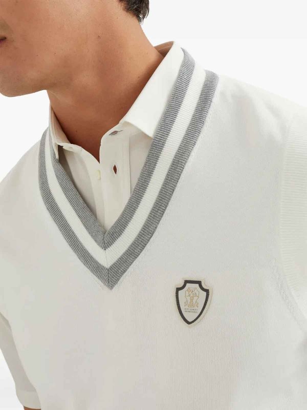 Chaleco - Blanco shop online: BRUNELLO CUCINELLI
