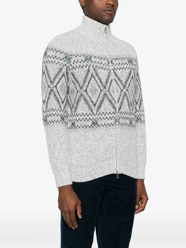 Cardigan - Blau shop online: BRUNELLO CUCINELLI