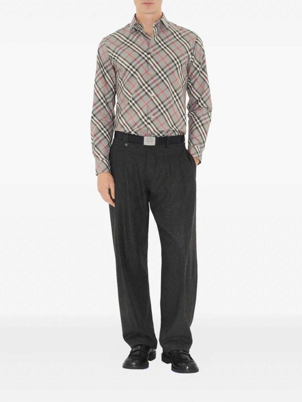 BURBERRY: シャツ online - シャツ - グレー