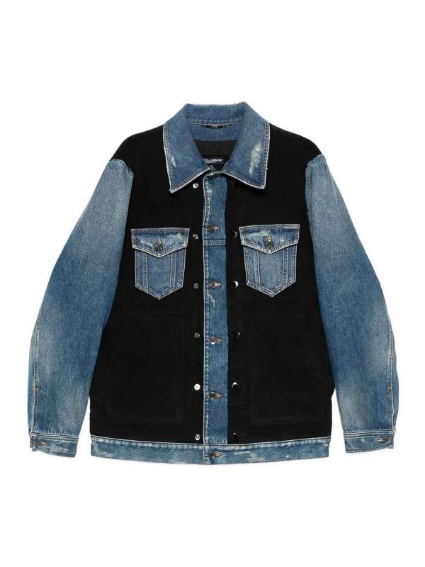 DOLCE & GABBANA: カジュアルジャケット - カジュアルジャケット - ブルー