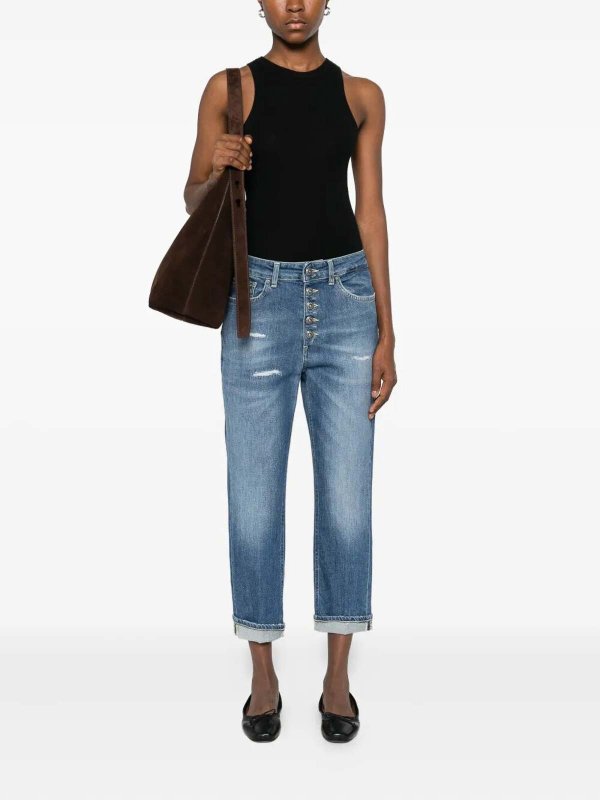DONDUP: straight leg jeans online - `Koons Bot Gioie` 5-Pocket Pants