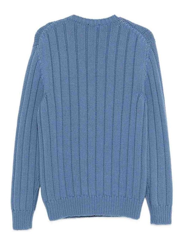 DRUMOHR: Strickpullover mit Rundhalsausschnitt online - Rundhalspullover - Denim