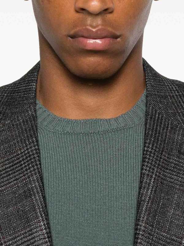 The Best Shops DRUMOHR: Strickpullover mit Rundhalsausschnitt - Rundhalspullover - Grün