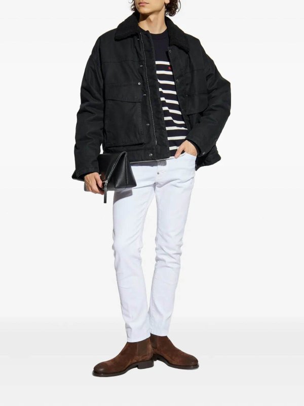 DSQUARED2: Jeans à jambe droite online - Jean Droit - Blanc