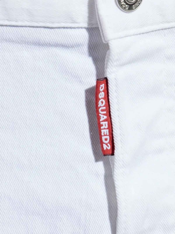 The Best Shops DSQUARED2: Jeans à jambe droite - Jean Droit - Blanc