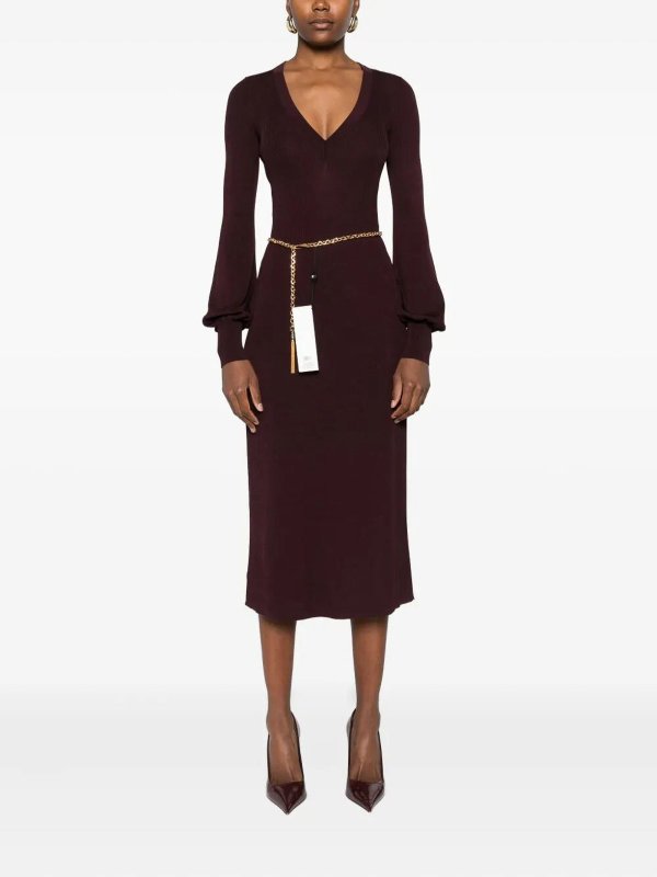 ELISABETTA FRANCHI: ニーレングスドレス online - 膝丈ドレス - 赤