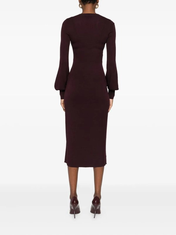 膝丈ドレス - 赤 shop online: ELISABETTA FRANCHI