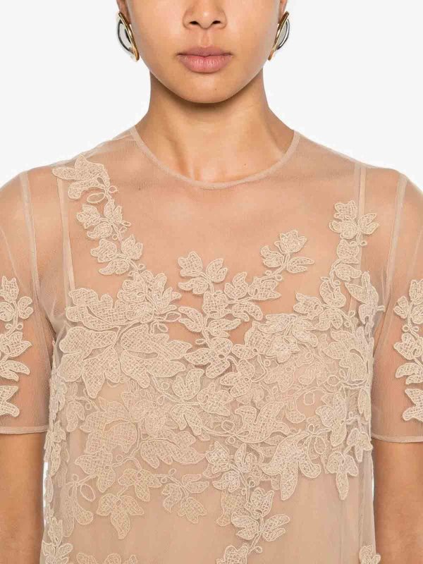 ショートドレス - ベージュ shop online: ERMANNO SCERVINO