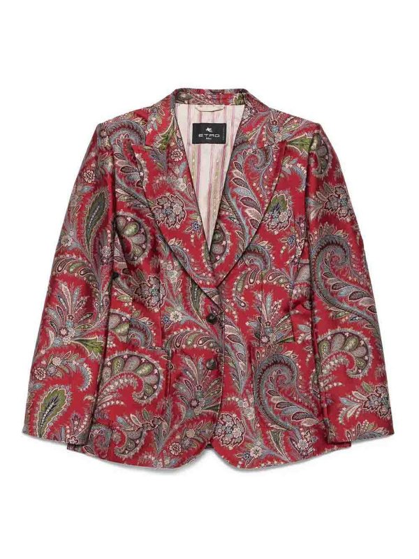 ETRO: blazers - Single-Breasted Jacquard Jacket