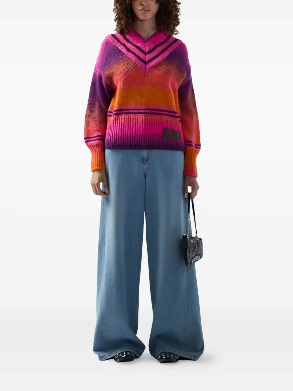 GCDS: Suéteres con cuello pico online - Suéter Cuello Redondo - Multicolor