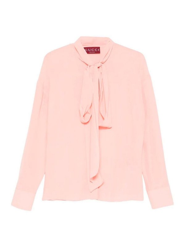 GUCCI: shirts - Crepe De Chine Bio Silk Shirt