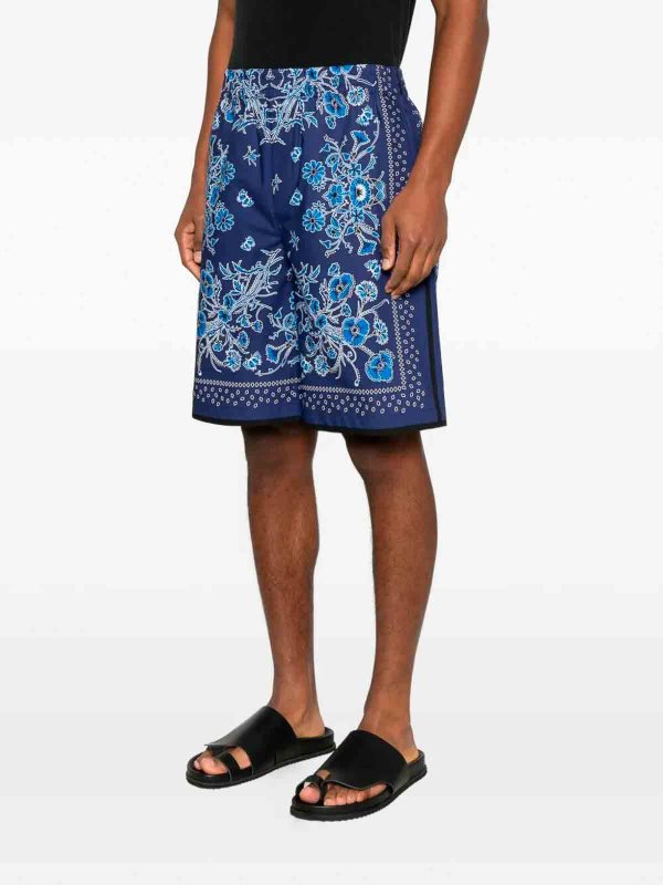 The Best Shops GUCCI: Trousers Shorts - `Flower Bandana Mini` Short Pants