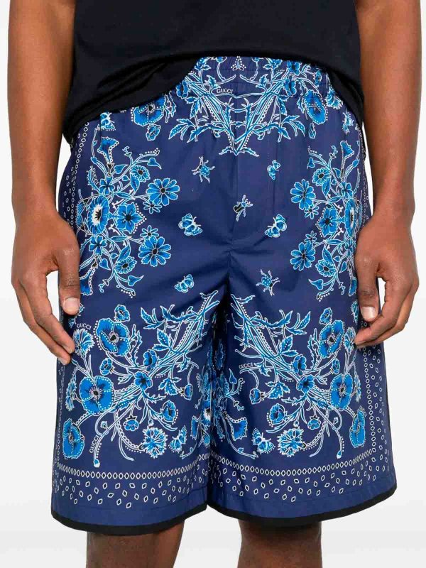 `Flower Bandana Mini` Short Pants shop online: GUCCI