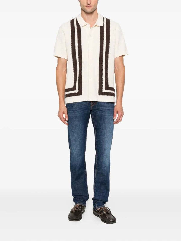 JACOB COHEN: straight leg jeans online - `Nick` 5-Pocket Slim Fit Pants