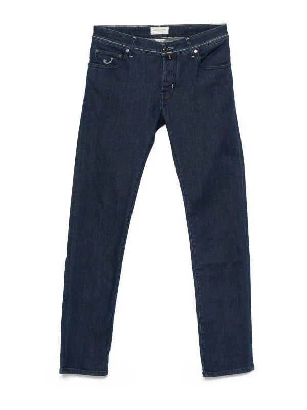 JACOB COHEN: straight leg jeans - `Nick` 5-Pocket Slim Fit Pants