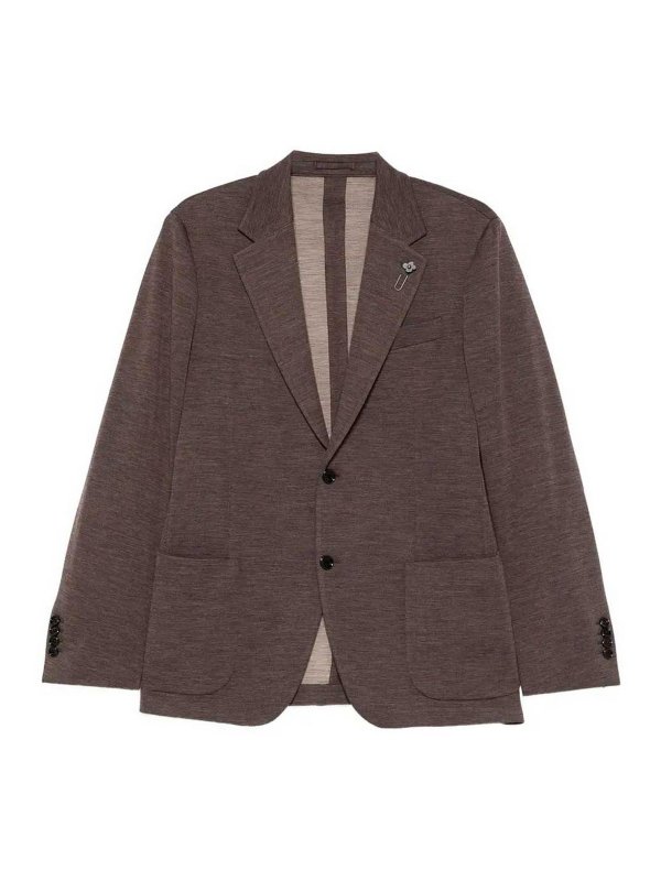 LARDINI: casual jackets - `Easy Wear Drop 7 Reg` Jacket
