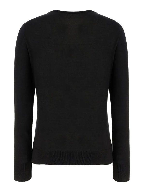 MALO: Strickpullover mit Rundhalsausschnitt online - Rundhalspullover - Schwarz
