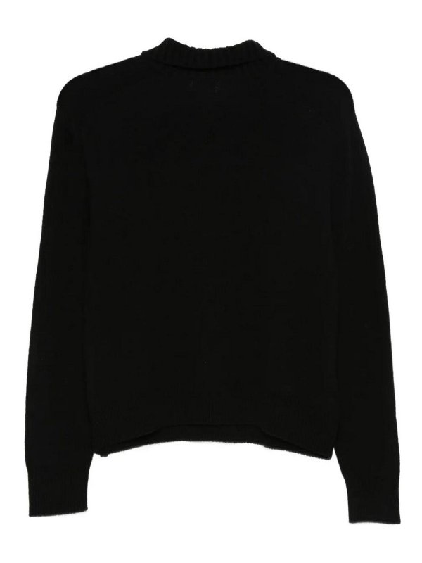 MALO: Strickpullover mit Rundhalsausschnitt online - Rundhalspullover - Schwarz