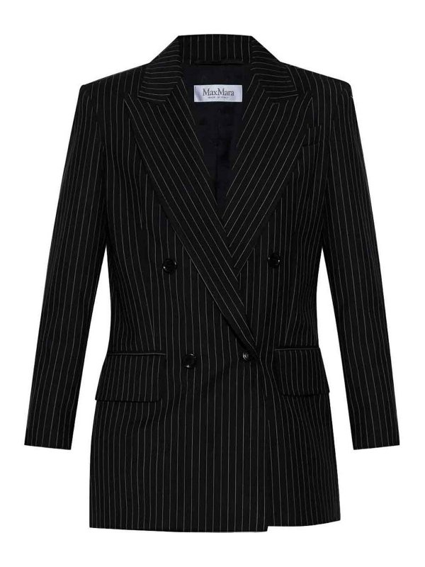 Max Mara: blazers - Pinstripe Jacket