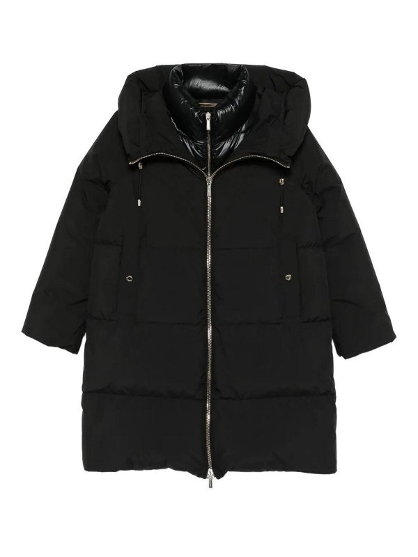 MOORER: Abrigos semilargos - Abrigo Midi - Negro