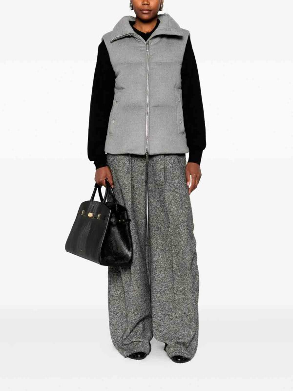 MOORER: Gilets tricot online - Gilet - Gris Clair