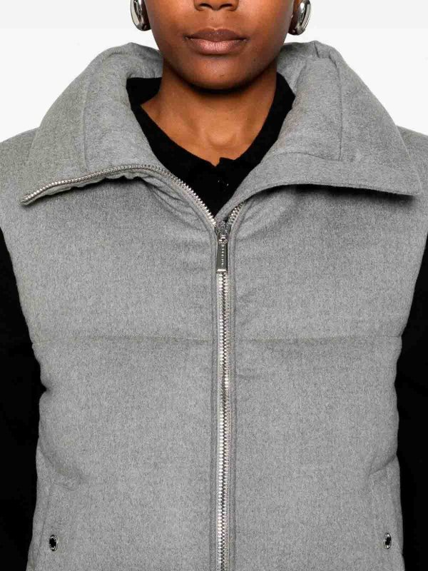 The Best Shops MOORER: Gilets tricot - Gilet - Gris Clair