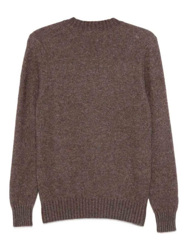 PIACENZA 1733: Strickpullover mit Rundhalsausschnitt online - Rundhalspullover - Taupe