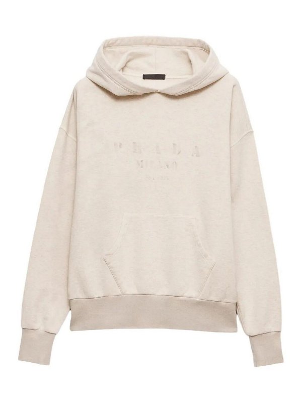 PRADA: Sweatshirts & Sweaters - Cotton Fleece Hoodie