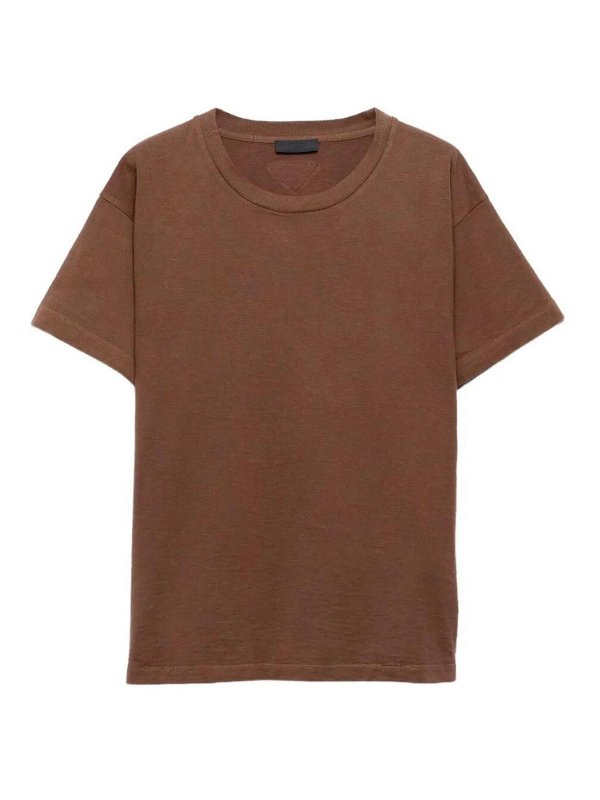 PRADA: t-shirts - Cotton T-Shirt