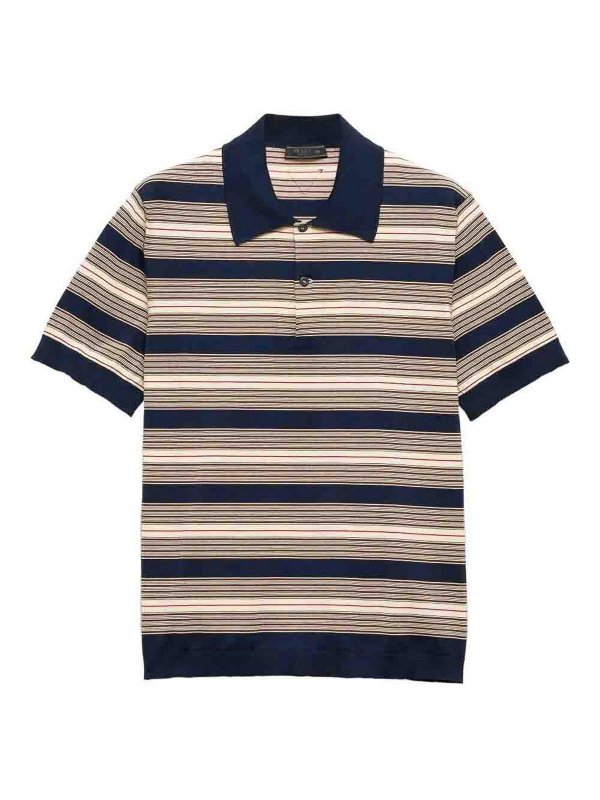 PRADA: polo shirts - Cotton Polo Shirt