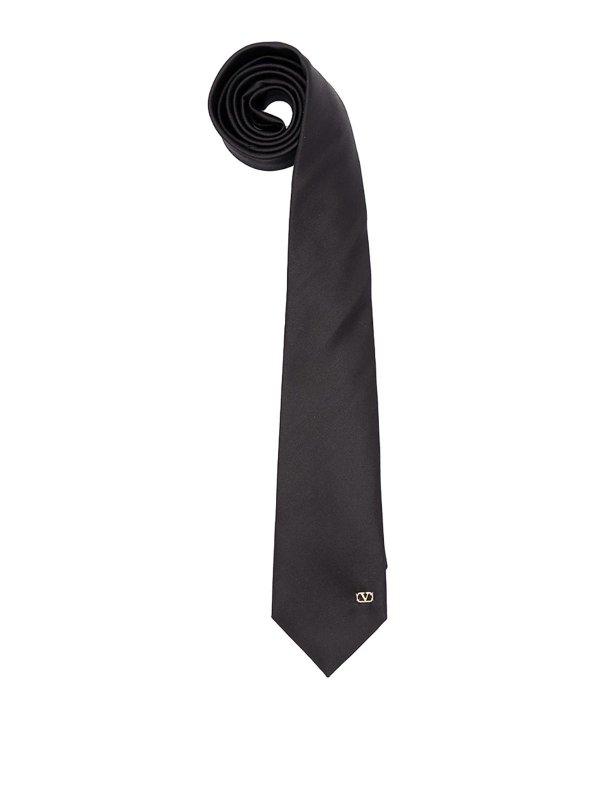 VALENTINO GARAVANI: ties & bow ties - `Metal Vlogo` Tie