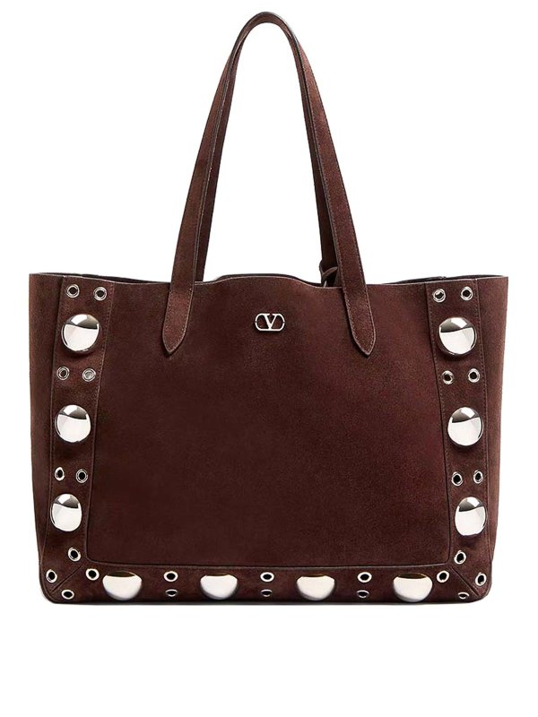 VALENTINO GARAVANI: トートバッグ - トートバッグ - ブラウン