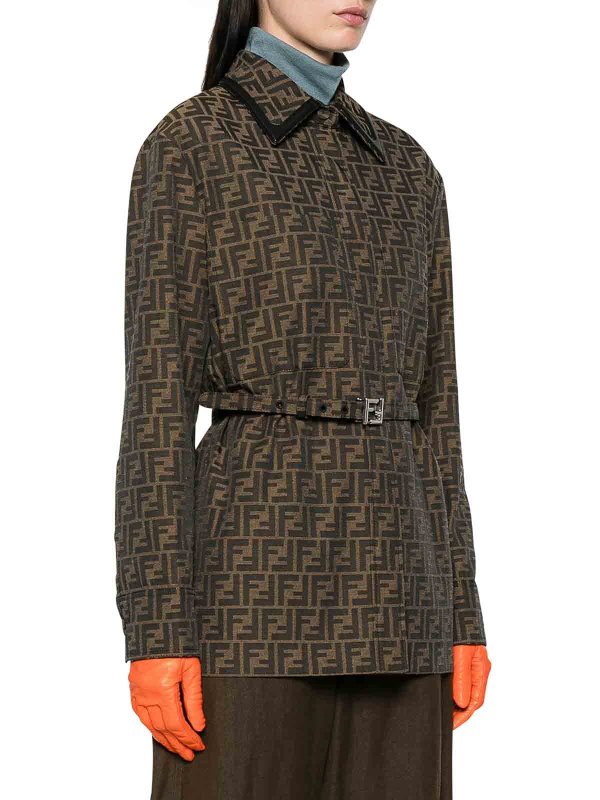 FENDI: casual jackets online - Jacket Ff Canvas