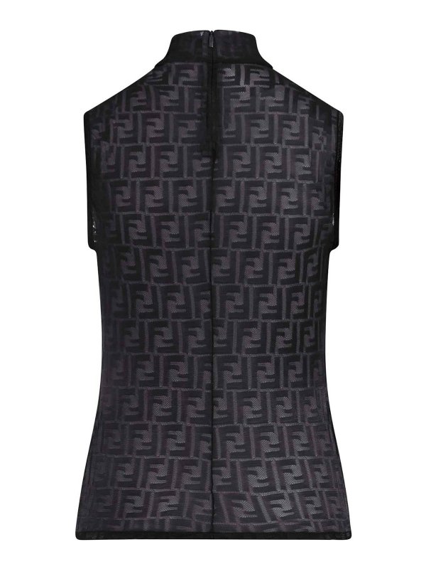 FENDI: Tops & Tank tops online - Ff Lace Top