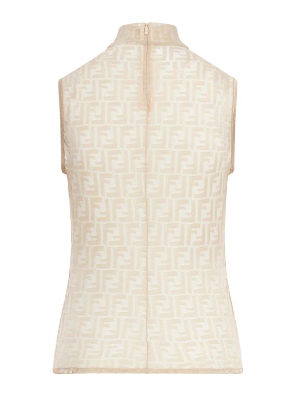 FENDI: Tops & Tank tops online - Ff Lace Top