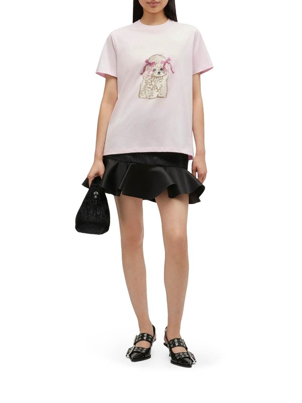 GANNI: Camisetas online - Camiseta - Rosado