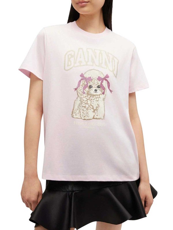 The Best Shops GANNI: Camisetas - Camiseta - Rosado