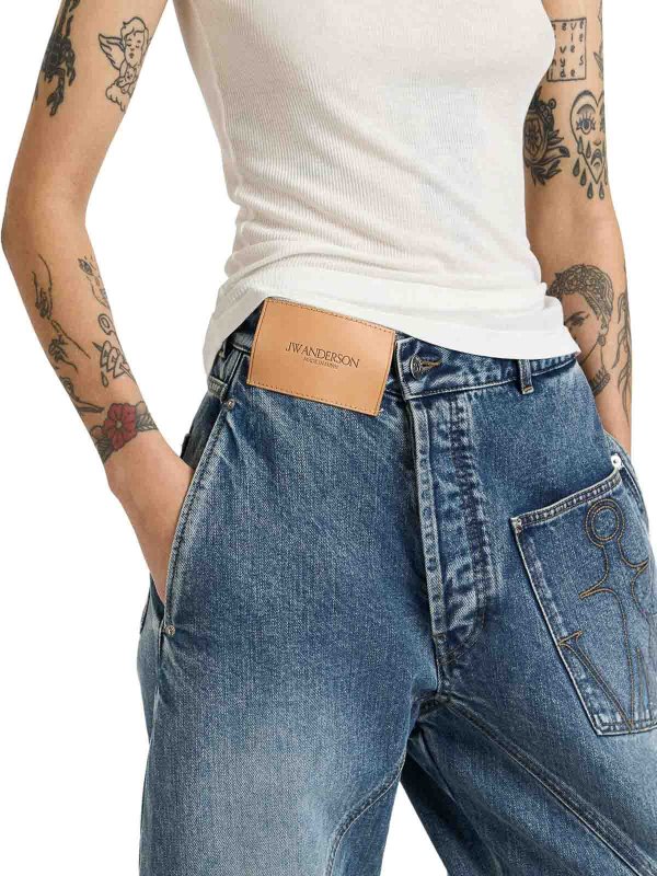 J.W. ANDERSON buy online Workwear Jeans With Off-Centralized Closure