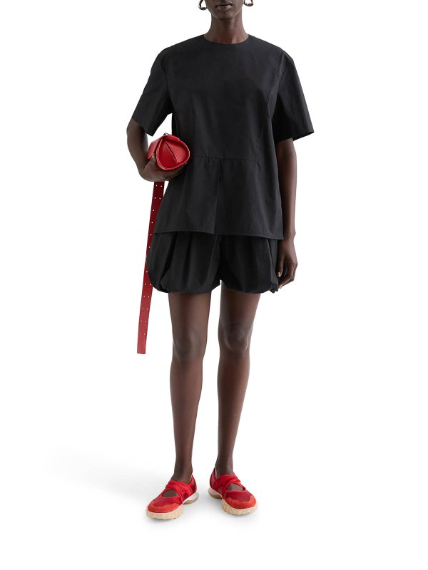 JIL SANDER: Trousers Shorts online - Cotton Poplin Balloon Shorts