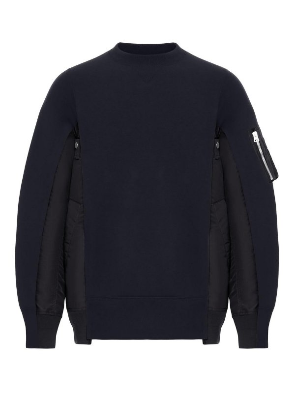Sacai: Sweatshirts & Sweaters - Cotton Blend Sweatshirt